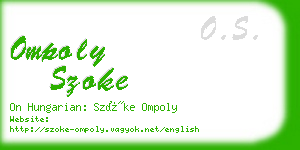 ompoly szoke business card